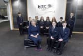 Horndean Technology College in Barton Cross, Horndean, have received a positive result in their recent Ofsted report.

Pictured is: Headteacher Julie Summerfield with some of the pupils.Picture: Sarah Standing (140125-8401)