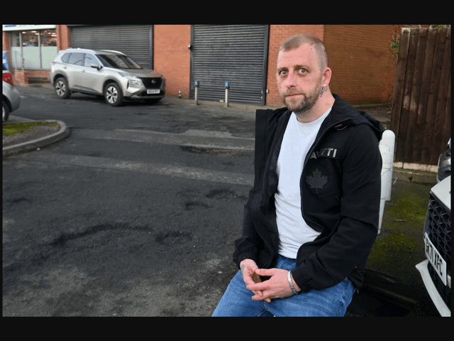 Ben Day, whose brand new car received around £1,900 worth of damage when it hit a pothole in Halesowen. Photo: Steve Leath