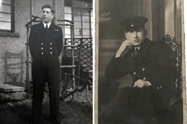 From L: William Blackett (great grandad) and William Blackett (grandad). The Blackett family have served in the Royal Navy for 100 years.