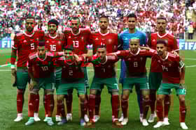 Nordin Amrabat, top row, second from left, played in the 2018 World Cup for Morocco