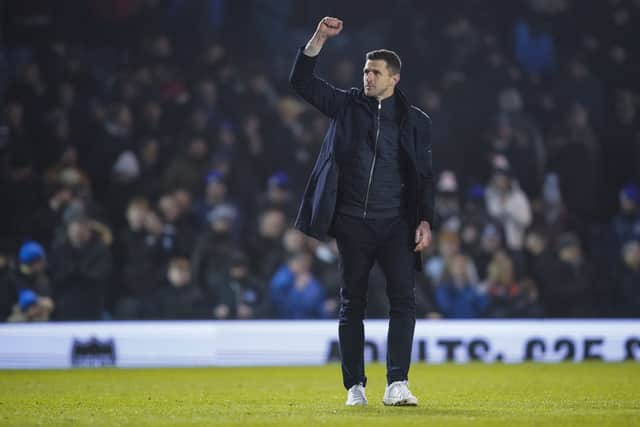 Pompey boss John Mousinho is encouraged over transfer window developments. Picture: Jason Brown/ProSportsImages
