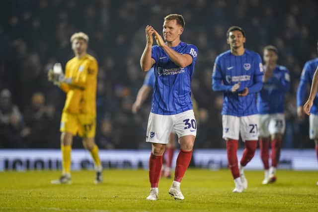 Matt Ritchie savoured the Fratton faithful's tribute to him after inspiring Pompey to victory over Middlesbrough. Picture: Jason Brown/ProSportsImages