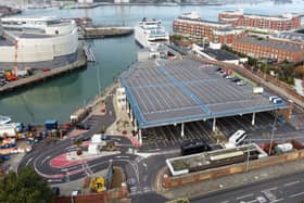 The car ferry terminal will relocate to the International Ferry Port while work is carried out at the Gunwharf Road terminal. 

Credit: Wightlink 