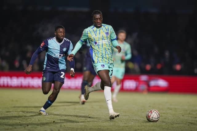 Abdoulaye Kamara made his Pompey full debut at Wycombe in the FA Cup last month. Picture: Jason Brown/ProSportsImages