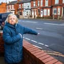 Freda Smith, 73, pictured outside her house on Liverpool Road in Eccles, Greater Manchester