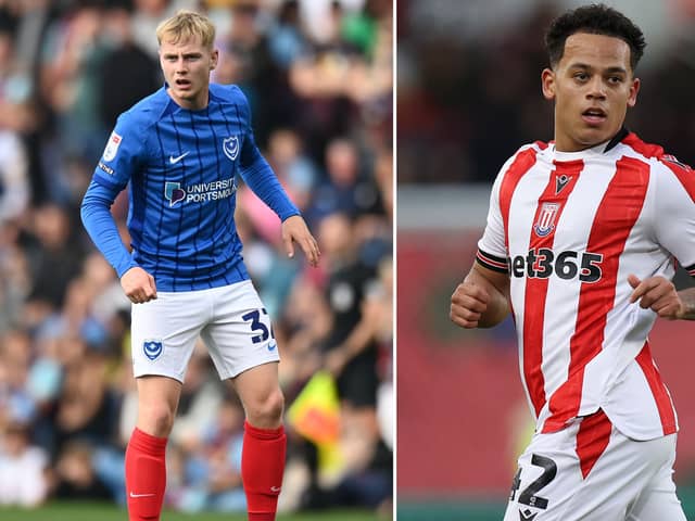 Paddy Lane won't play again for Pompey this season. Million Manhoef is an absentee for Stoke City. 