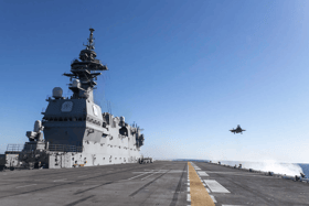 Royal Navy pilots are helping to train Japanese forces on how to fly F-35 Lighting fighter jets ahead of the HMS Prince of Wales deployment this Spring.
