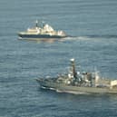 Royal Navy frigate HMS Somerset flanking Russian ship Yantar near UK waters, with Portsmouth-based ship HMS Tyne also deployed to keep her eyes on the vessel.