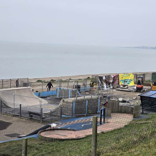 Work has begun to demolish the Lee-on-the-Solent after it was permanently closed due to being "unsafe".