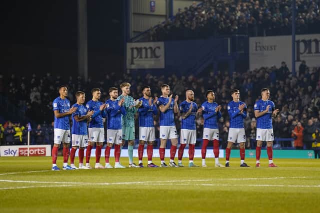 Fratton Park Stadium remembers Alec Lumb during the EFL Sky Bet Championship match between Portsmouth and Stoke City at Fratton Park, Portsmouth, England on 22 January 2025.