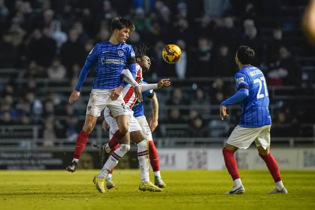 Freddie Potts will remain at Fratton Park for the remainder of the season. Picture: Jason Brown/ProSportsImages
