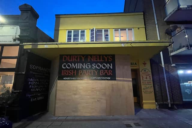 Signage has been spotted at the former Bonita's bar which will become and Irish Bar.
