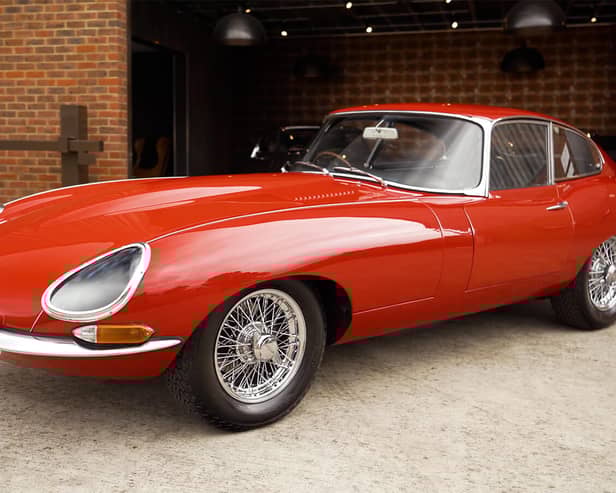 The E-Type can top 150mph, which was remarkable back in the 1960s