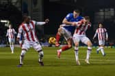 Colby Bishop caused problems for Stoke in Pompey's 3-1 victory on Wednesday night. Picture: Jason Brown/ProSportsImages