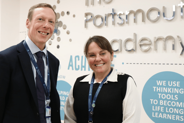 Daniel Botting (L) with Michelle Smith (R), who was interim Principal at the school, will continue to work together