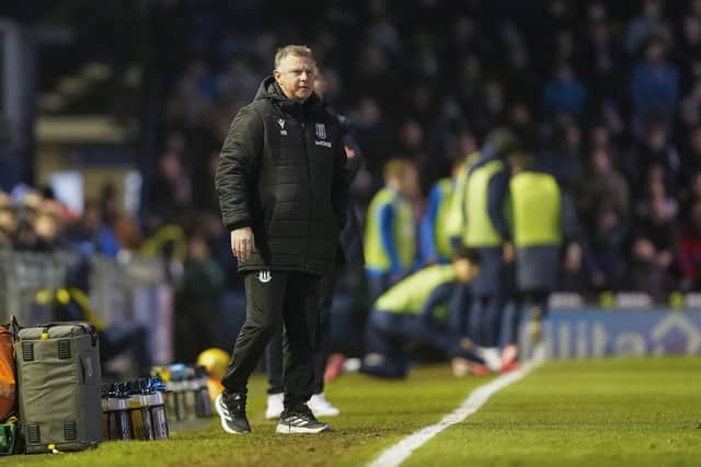 Stoke City boss Mark Robins felt Pompey turned to football's 'dark arts' to beat his side. Pic: Jason Brown/ProSportsImages