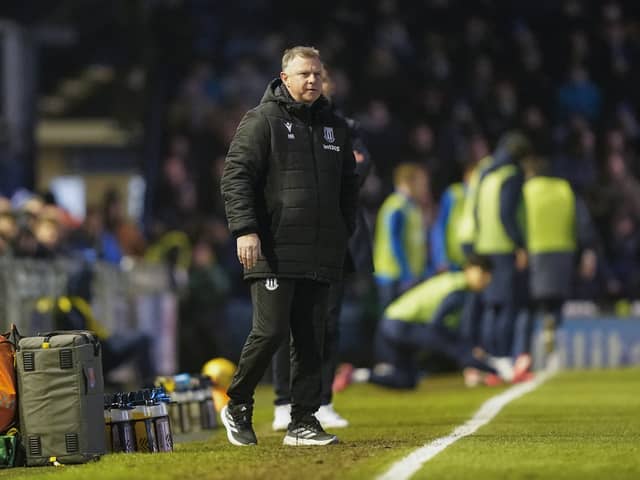 Stoke City boss Mark Robins felt Pompey turned to football's 'dark arts' to beat his side. Pic: Jason Brown/ProSportsImages