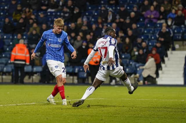 Debutant Thomas Waddingham scored an injury-time consolation for the Blues at West Brom. Picture: Jason Brown/ProSportsImages
