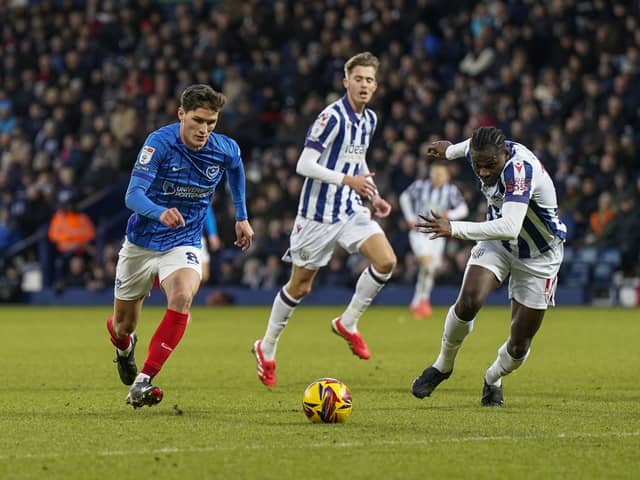 Freddie Potts earned praise from Gaffer For A Day Ryan Honey after an eye-catching appearance as a substitute at West Brom. Picture: Jason Brown/ProSportsImages