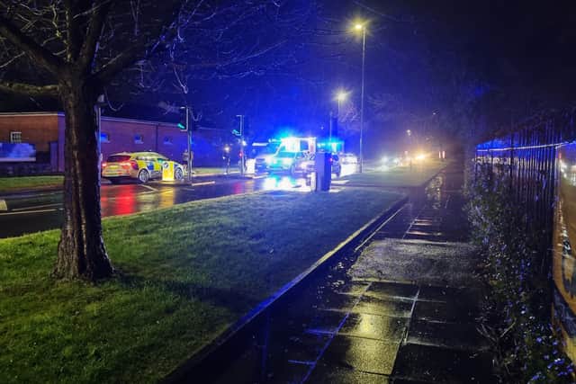 Copnor Road crash scene where girl seriously injured