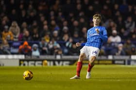 Pompey new boy Hayden Matthews on his bow against Millwall last night. Pic: Jason Brown/ProSportsImages