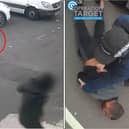 Gunman shoots victim before he’s arrested by armed police.