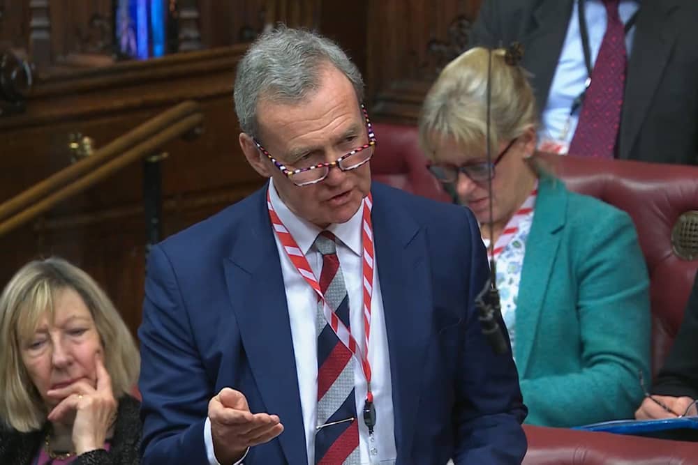 Lord Houghton of Richmond, crossbench peer, said the government was in "complete delusion" over the capabilities of the Royal Navy, Army and RAF during a session in parliament.