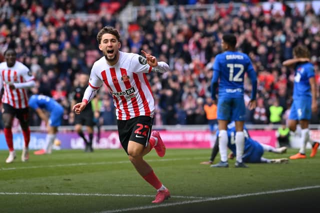 Pompey have interest in Sunderland attacker Adil Aouchiche. Picture: Stu Forster/Getty Images.