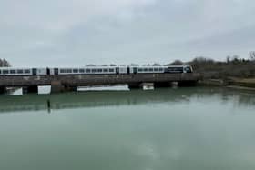 The Portcreek viaduct in Portsmouth, on the line towards Portsmouth and Southsea