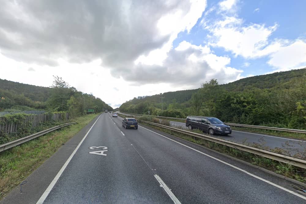 The motorbike rider was seriously injured in a collision on the A3 near Clanfield.