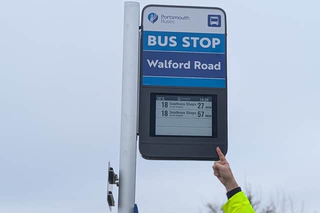 Bus signs in Portsmouth