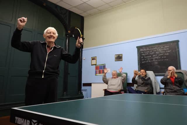92-year-old table tennis player Ivan Pedley.
