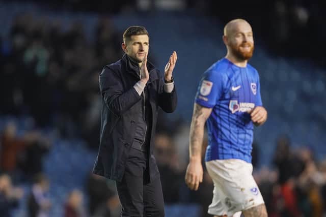 Pompey boss John Mousinho after the 0-0 draw with Burnley. Picture: Jason Brown/ProSportsImages