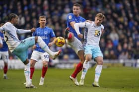Conor Shaughnessy in the thick of the action upon his return to Pompey's starting line-up against Burnley. Picture: Jason Brown/ProSportsImages