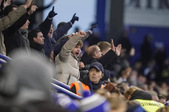 Pompey fans backing their team against Burnley. Pic: Jason Brown.