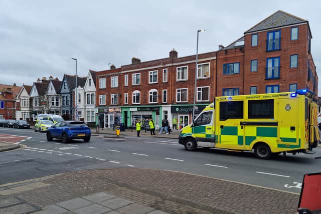 London Road crash scene 