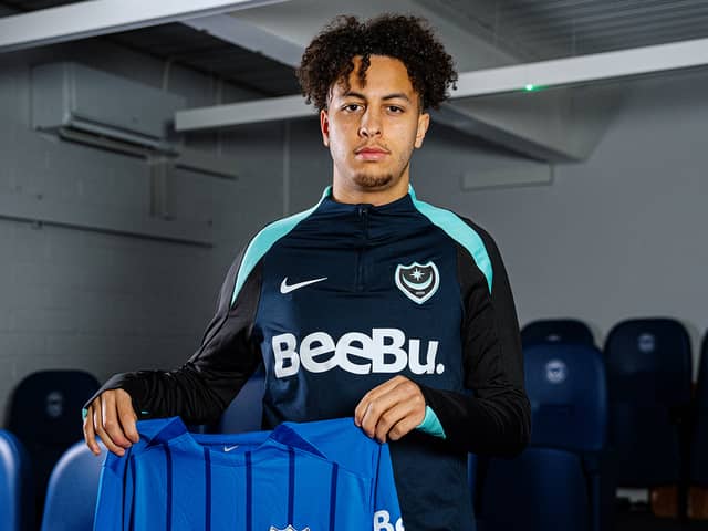 Kaide Gordon has joined Pompey on loan for the rest of the season. Picture: Portsmouth FC