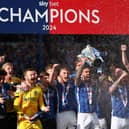 Will Norris (L) is leaving Pompey less than a year after playing a key role in their League One title win. He's returning to the division to try and win promotion for a second year running. 