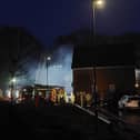 Firefighters on the scene of the fire at the home in Bruce Gardens in Waterlooville