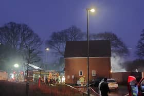 Firefighters in Bruce Gardens, Waterlooville