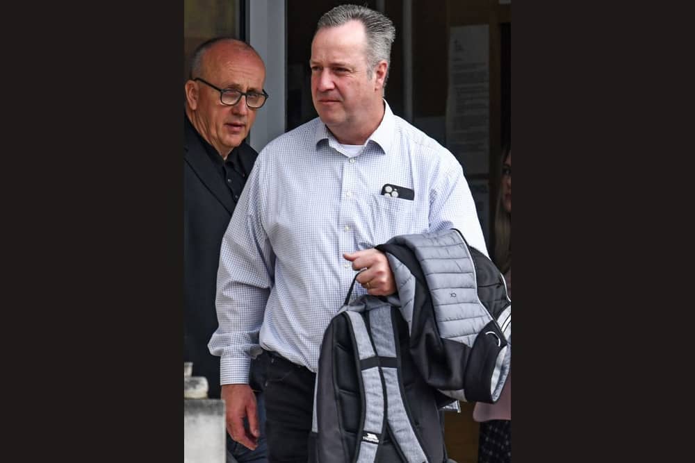 PC Tim Bradshaw outside Portsmouth Magistrates Court