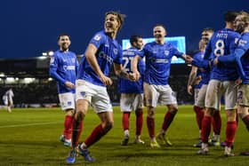 Pompey's Ryley Towler has stayed on at Fratton Park, despite everything pointing to a deadline day exit. Pic: Jason Brown/ProSportsImages