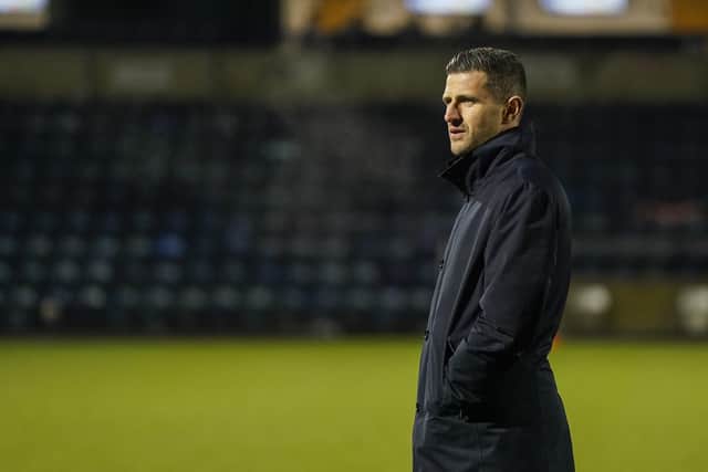 Pompey boss John Mousinho will resist playing Freddie Potts on Saturday. Picture: Jason Brown/ProSportsImages