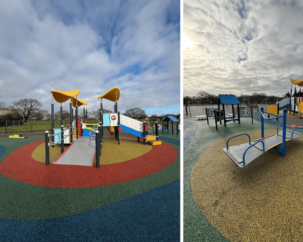 The revamped Fareham Park play area includes new equipment, such as a wheelchair-accessible seesaw