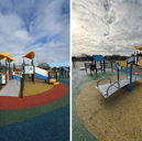 The revamped Fareham Park play area includes new equipment, such as a wheelchair-accessible seesaw