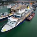 Deputy Chief Minister Kirsten Morel has defended the decision to scrap Sunday services between Portsmouth and Jersey, ahead of a new route being operated by DFDS. Pictured: Saga's "Spirit of Discovery" cruise ship at Portsmouth International Port on August 20, 2023.