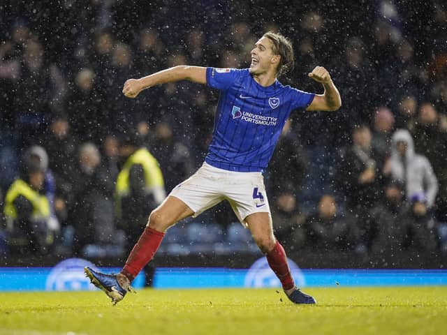 Pompey boss John Mousinho has revealed the circumstances around Ryley Towler staying at Fratton. Pic: Jason Brown/ProSportsImages