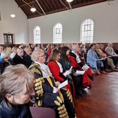 10 mayors from the region as well as Caroline Dinenage MP attended the Service for Peace in Gosport's Freedom Church.