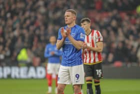 Colby Bishop missed a couple of chances for Pompey