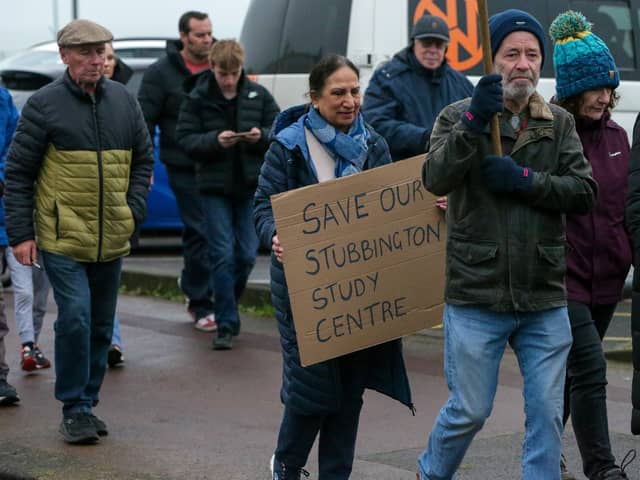 Marching along Lee on the Solent has been one way opponents to the move have had their say